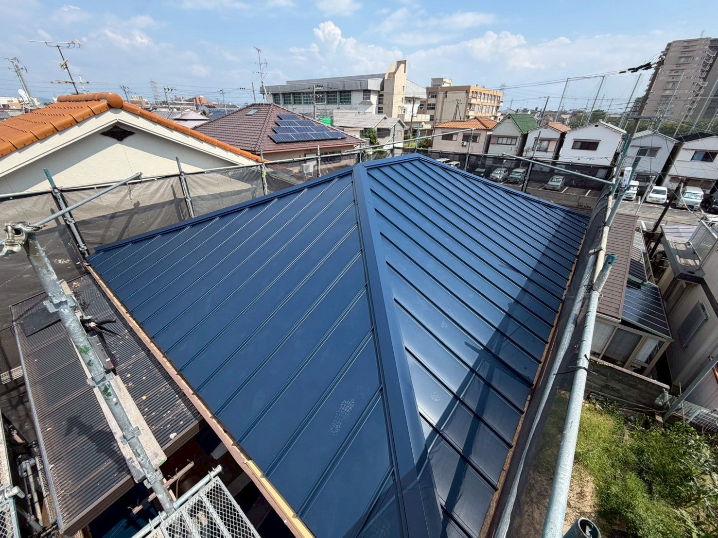 H様邸立平葺き替え工事施工後の屋根
