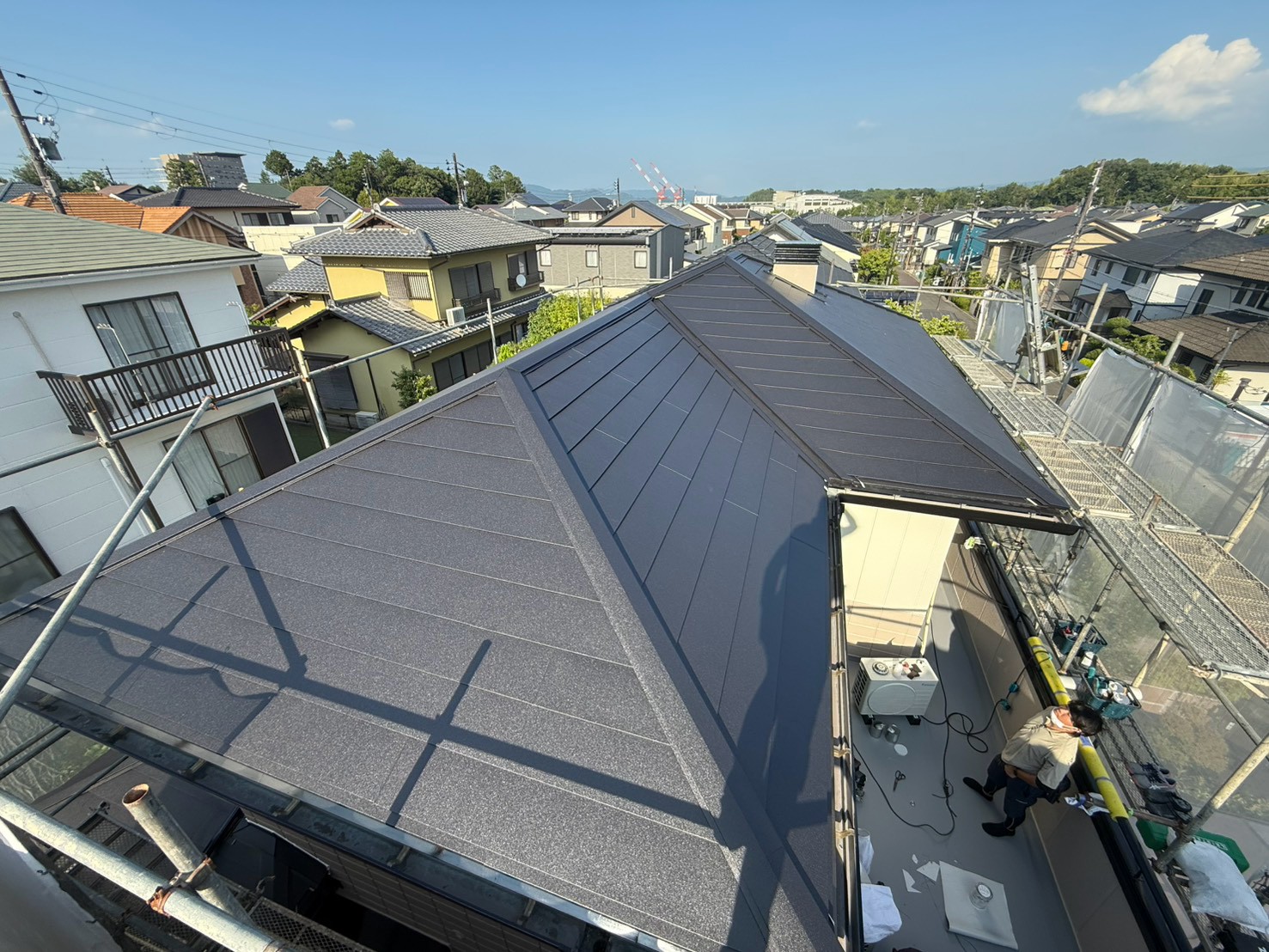 W様邸ガルテクト屋根カバー工事施工後